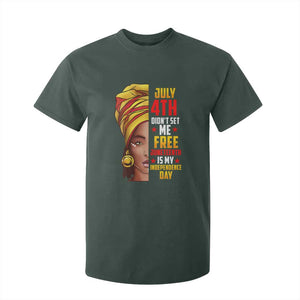 Juneteenth 1866 T Shirt For Kid Juneteenth Is My Independence Day for Women TS01 Dark Forest Green Print Your Wear