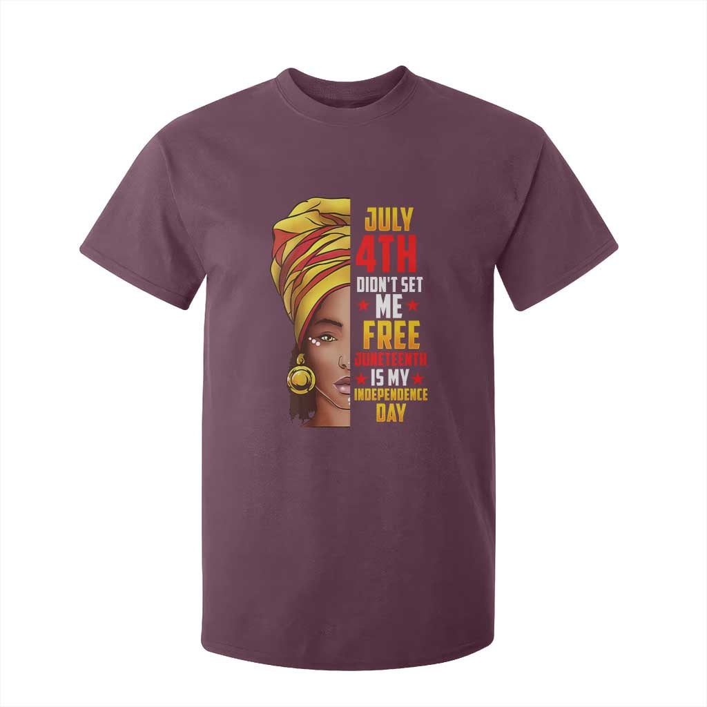 Juneteenth 1866 T Shirt For Kid Juneteenth Is My Independence Day for Women TS01 Maroon Print Your Wear