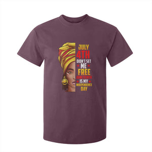Juneteenth 1866 T Shirt For Kid Juneteenth Is My Independence Day for Women TS01 Maroon Print Your Wear