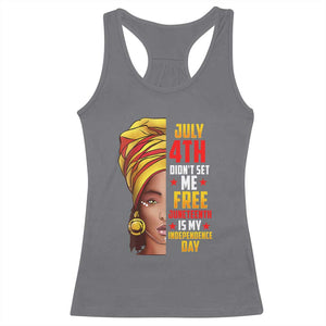 Juneteenth 1866 Racerback Tank Top Juneteenth Is My Independence Day for Women TS01 Charcoal Print Your Wear