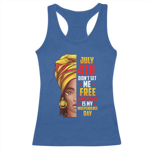 Juneteenth 1866 Racerback Tank Top Juneteenth Is My Independence Day for Women TS01 Royal Blue Print Your Wear