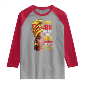 Juneteenth 1866 Raglan Shirt Juneteenth Is My Independence Day for Women TS01 Sport Gray Red Print Your Wear