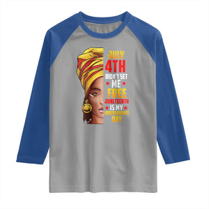 Juneteenth 1866 Raglan Shirt Juneteenth Is My Independence Day for Women TS01 Sport Gray Royal Print Your Wear