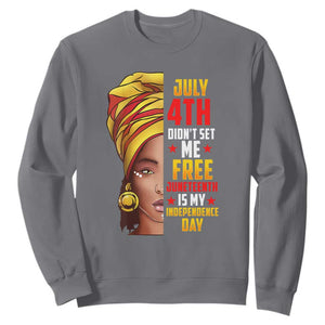 July 4th Juneteenth Sweatshirt For Women Juneteenth Is My Independence Day TS01 Charcoal Printyourwear
