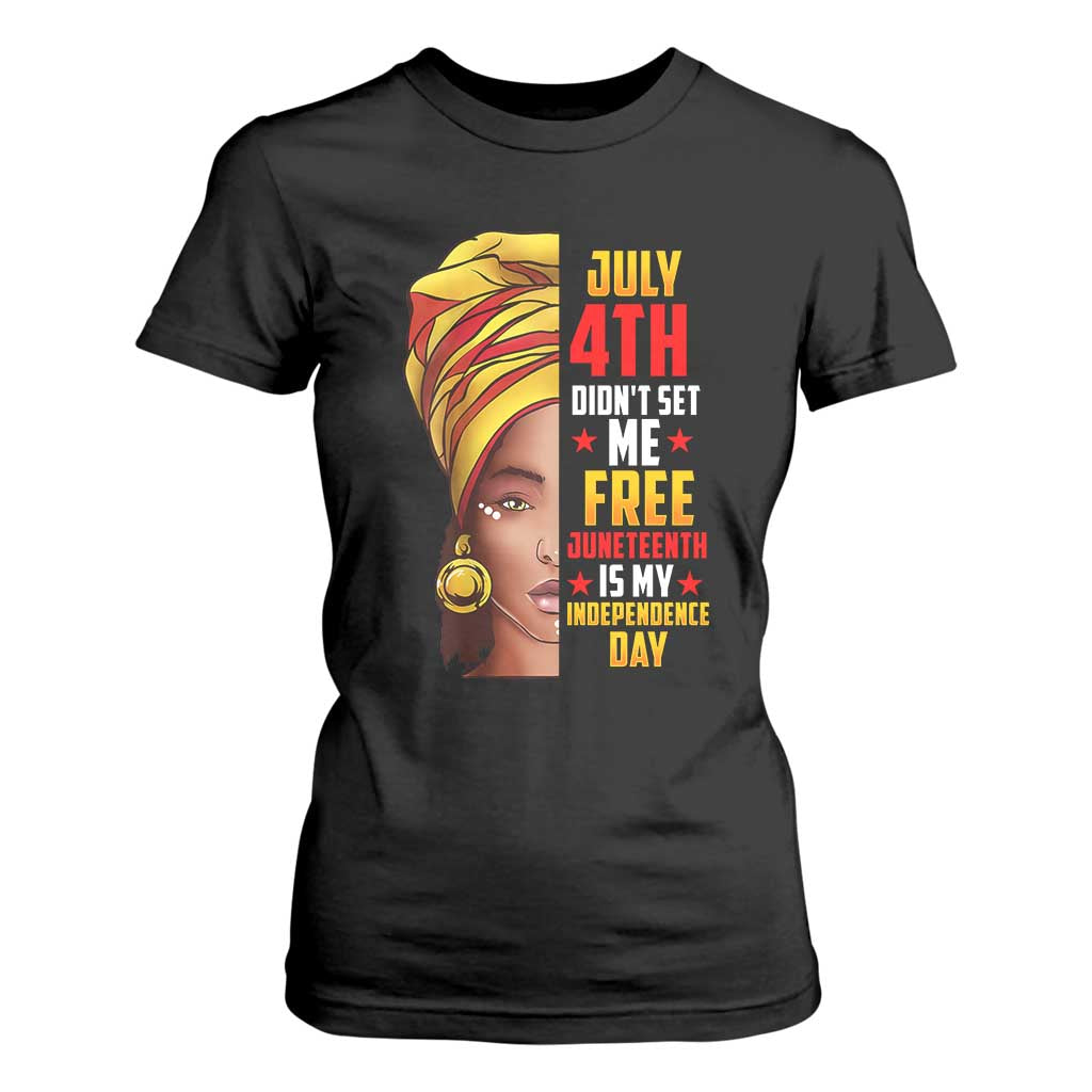 Juneteenth 1866 T Shirt For Women Juneteenth Is My Independence Day for Women TS01 Black Print Your Wear