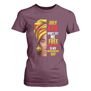 Juneteenth 1866 T Shirt For Women Juneteenth Is My Independence Day for Women TS01 Maroon Print Your Wear