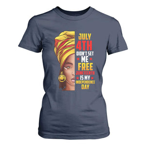 Juneteenth 1866 T Shirt For Women Juneteenth Is My Independence Day for Women TS01 Navy Print Your Wear