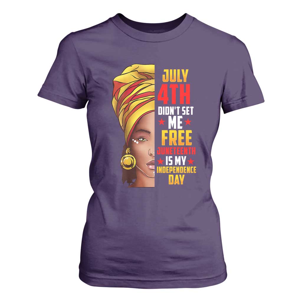 Juneteenth 1866 T Shirt For Women Juneteenth Is My Independence Day for Women TS01 Purple Print Your Wear
