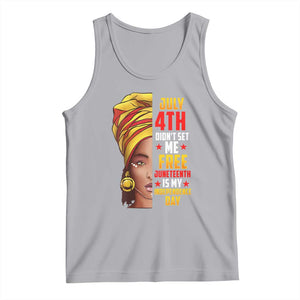 Juneteenth 1866 Tank Top Juneteenth Is My Independence Day for Women TS01 Athletic Heather Print Your Wear
