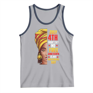 Juneteenth 1866 Tank Top Juneteenth Is My Independence Day for Women TS01 Athletic Heather Navy Print Your Wear