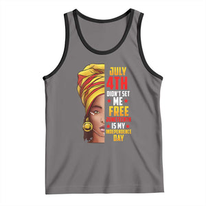 Juneteenth 1866 Tank Top Juneteenth Is My Independence Day for Women TS01 Deep Heather Black Print Your Wear