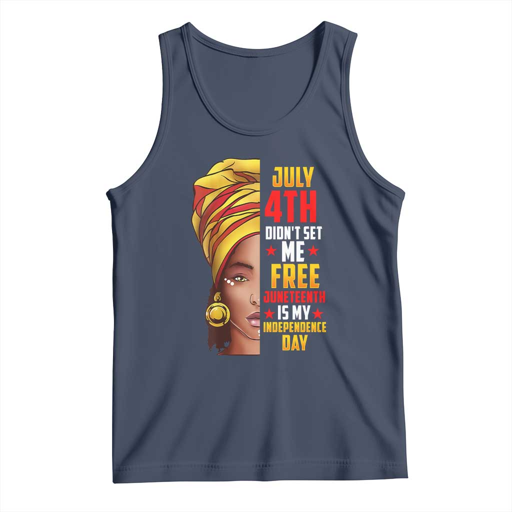 Juneteenth 1866 Tank Top Juneteenth Is My Independence Day for Women TS01 Navy Print Your Wear