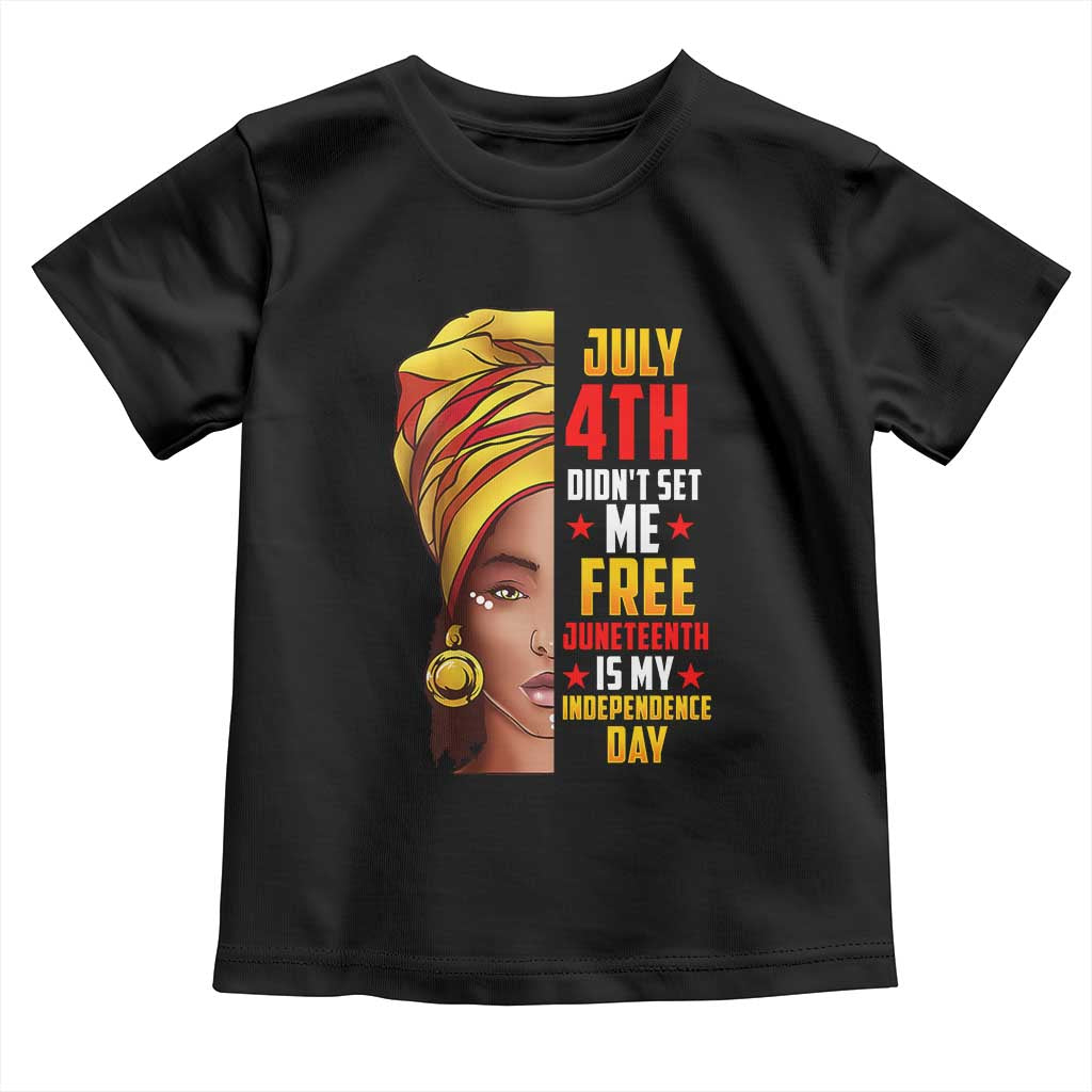 Juneteenth 1866 Toddler T Shirt Juneteenth Is My Independence Day for Women TS01 Black Print Your Wear