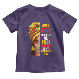 Juneteenth 1866 Toddler T Shirt Juneteenth Is My Independence Day for Women TS01 Purple Print Your Wear