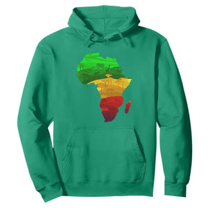 Africa Map Green Yellow Red Proud African Pride Juneteenth Hoodie TS01 Irish Green Printyourwear