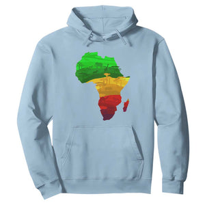 Africa Map Green Yellow Red Proud African Pride Juneteenth Hoodie TS01 Light Blue Printyourwear