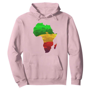 Africa Map Green Yellow Red Proud African Pride Juneteenth Hoodie TS01 Light Pink Printyourwear