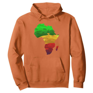 Africa Map Green Yellow Red Proud African Pride Juneteenth Hoodie TS01 Orange Printyourwear