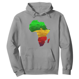 Africa Map Green Yellow Red Proud African Pride Juneteenth Hoodie TS01 Sport Gray Printyourwear