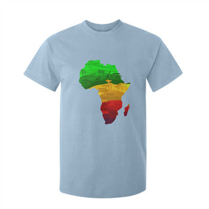 Africa Map T Shirt For Kid Green Yellow Red African Pride TS01 Light Blue Print Your Wear