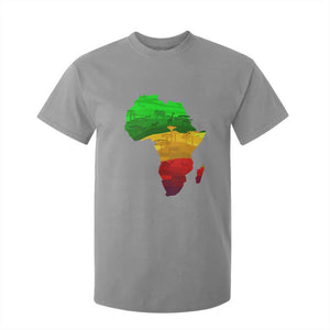 Africa Map T Shirt For Kid Green Yellow Red African Pride TS01 Sport Gray Print Your Wear