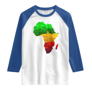 Africa Map Raglan Shirt Green Yellow Red African Pride TS01 White Royal Print Your Wear