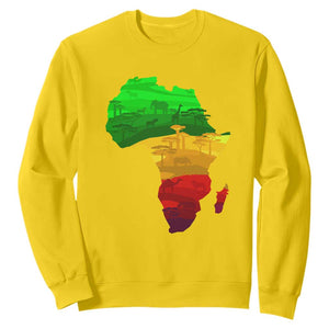 Africa Map Green Yellow Red Proud African Pride Juneteenth Sweatshirt TS01 Daisy Printyourwear