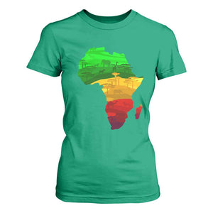 Africa Map T Shirt For Women Green Yellow Red African Pride TS01 Irish Green Print Your Wear