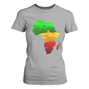 Africa Map T Shirt For Women Green Yellow Red African Pride TS01 Sport Gray Print Your Wear