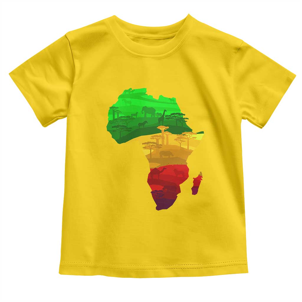 Africa Map Toddler T Shirt Green Yellow Red African Pride TS01 Daisy Print Your Wear