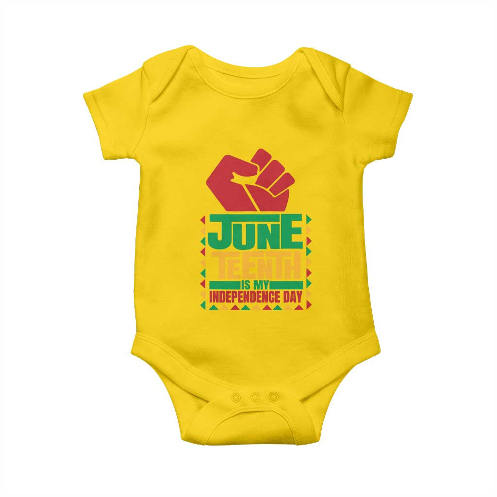 Juneteenth Is My Independence Day Baby Onesie Raised Fist TS01 Daisy Print Your Wear