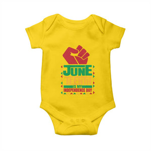 Juneteenth Is My Independence Day Baby Onesie Raised Fist TS01 Daisy Print Your Wear
