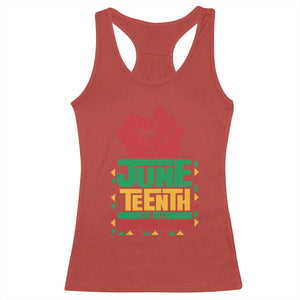 Juneteenth Is My Independence Day Racerback Tank Top Raised Fist TS01 Red Print Your Wear