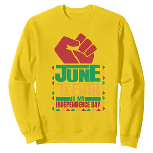 Juneteenth Is My Independence Day Sweatshirt TS01 Daisy Printyourwear