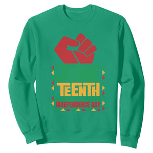 Juneteenth Is My Independence Day Sweatshirt TS01 Irish Green Printyourwear