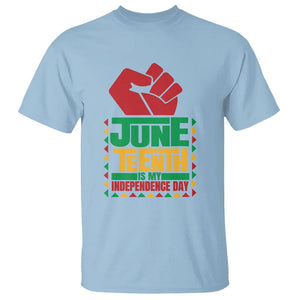 Juneteenth Is My Independence Day T Shirt TS01 Light Blue Printyourwear