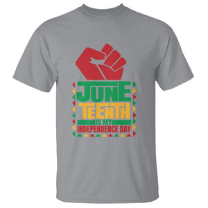Juneteenth Is My Independence Day T Shirt TS01 Sport Gray Printyourwear