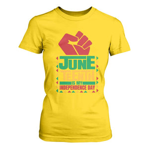 Juneteenth Is My Independence Day T Shirt For Women Raised Fist TS01 Daisy Print Your Wear