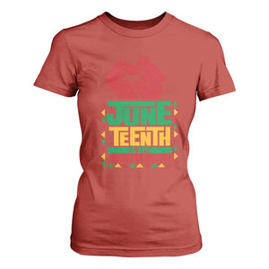 Juneteenth Is My Independence Day T Shirt For Women Raised Fist TS01 Red Print Your Wear
