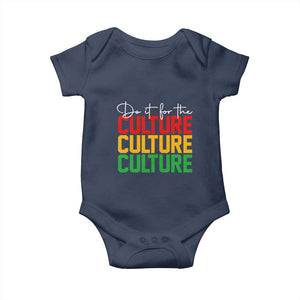 African Pride Baby Onesie Do It For The Culture TS01 Navy Print Your Wear