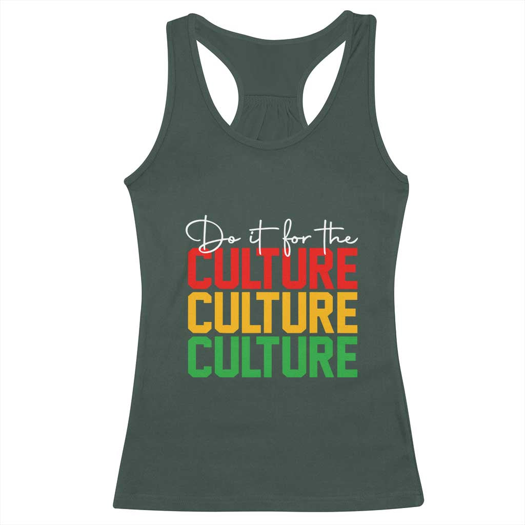 African Pride Racerback Tank Top Do It For The Culture TS01 Dark Forest Green Print Your Wear