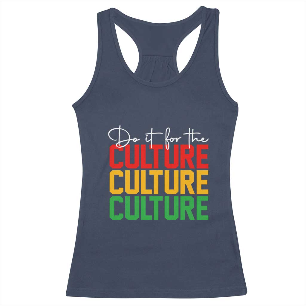 African Pride Racerback Tank Top Do It For The Culture TS01 Navy Print Your Wear
