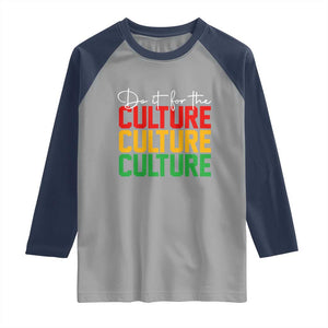 African Pride Raglan Shirt Do It For The Culture TS01 Sport Gray Navy Print Your Wear