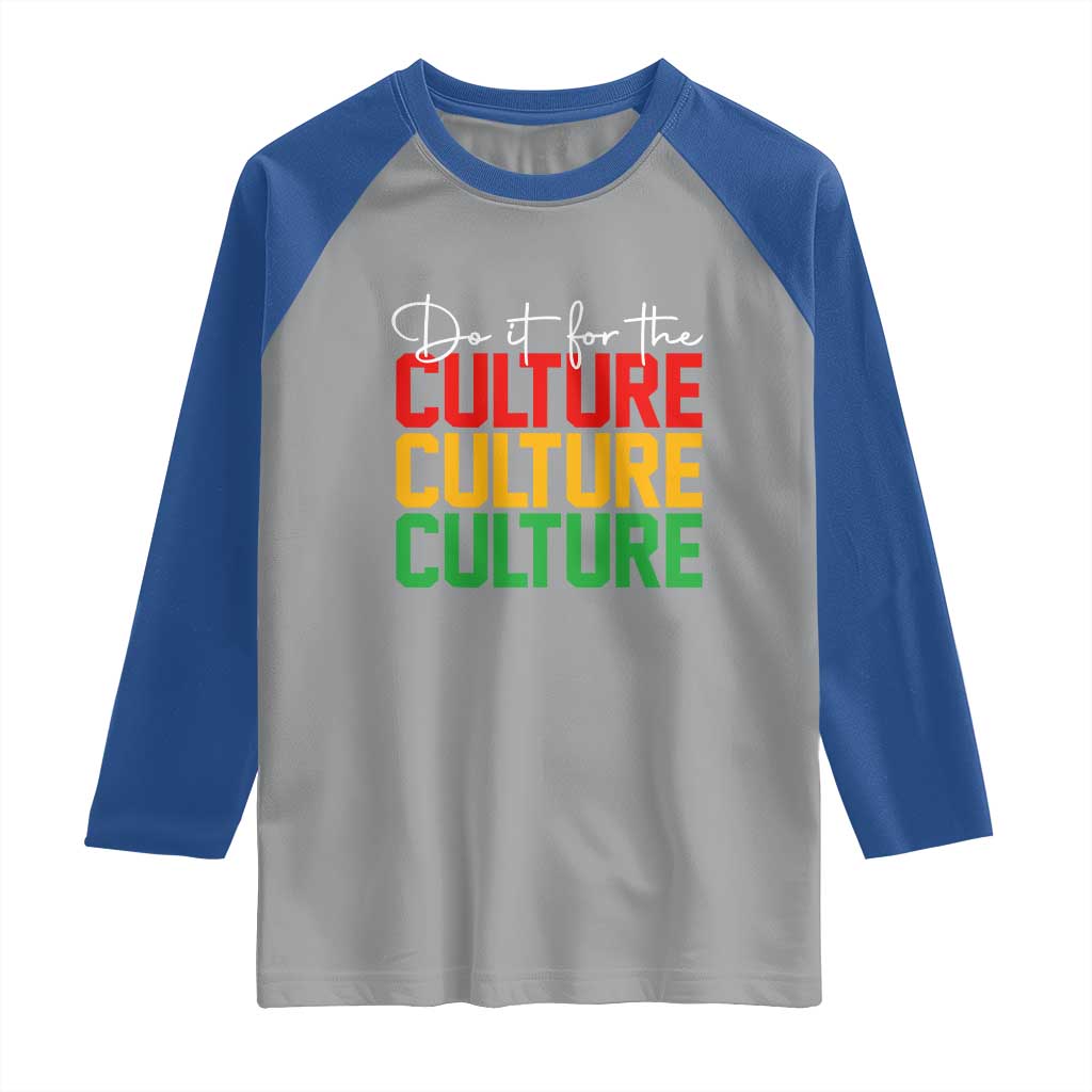 African Pride Raglan Shirt Do It For The Culture TS01 Sport Gray Royal Print Your Wear