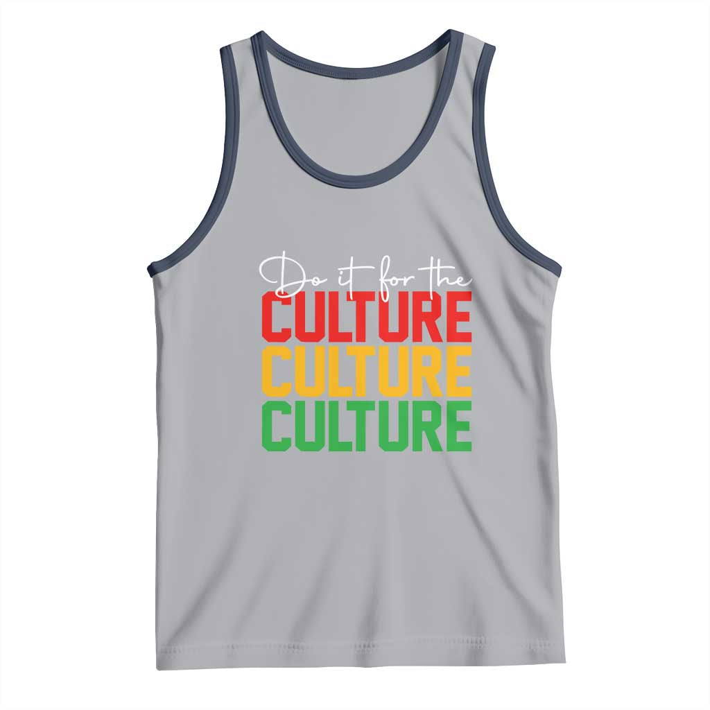 African Pride Tank Top Do It For The Culture TS01 Athletic Heather Navy Print Your Wear