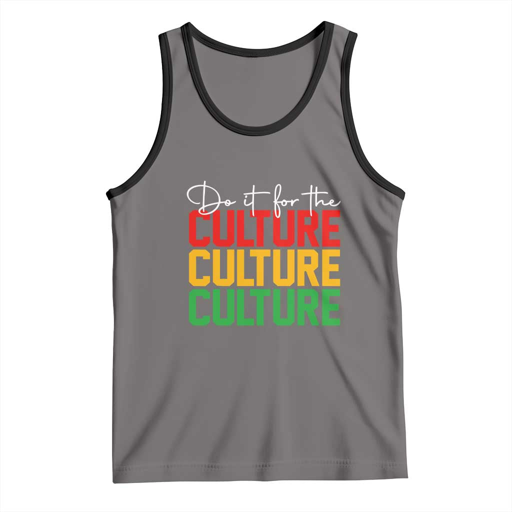 African Pride Tank Top Do It For The Culture TS01 Deep Heather Black Print Your Wear