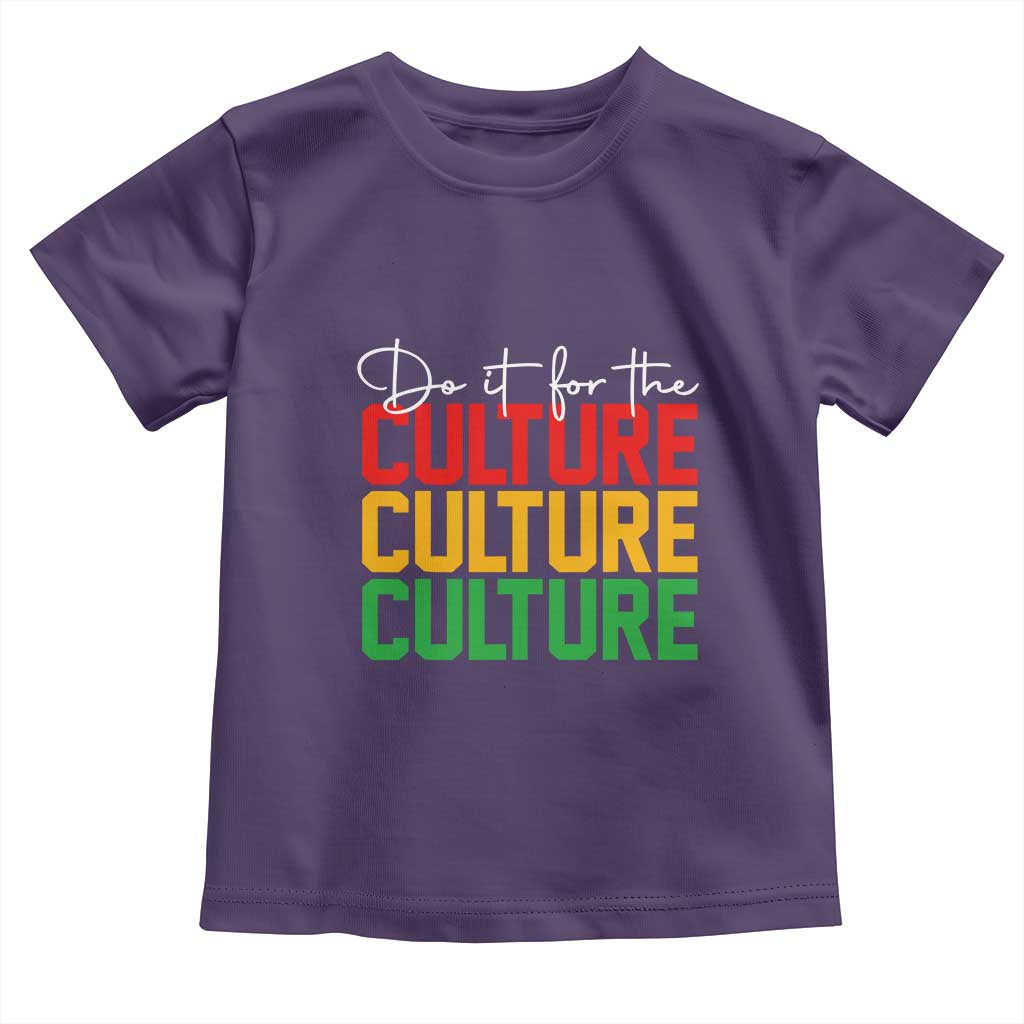 African Pride Toddler T Shirt Do It For The Culture TS01 Purple Print Your Wear