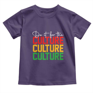 African Pride Toddler T Shirt Do It For The Culture TS01 Purple Print Your Wear