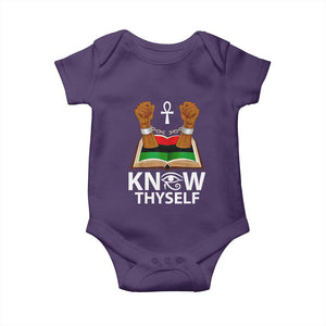 African American History Baby Onesie Know Thyself Break The Chains TS01 Purple Print Your Wear