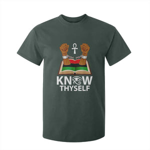African American History T Shirt For Kid Know Thyself Break The Chains TS01 Dark Forest Green Print Your Wear